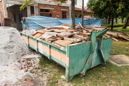 Recycling center in Putney processing furniture